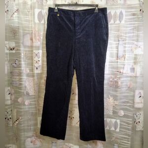 Lauren Ralph Lauren High-Rise Navy Plus Size Corduroy Pant Size 16